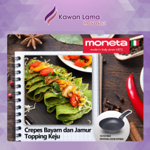 Crepes Bayam dan Jamur Topping Keju, Olahan Bayam yang Lezat dan Istimewa