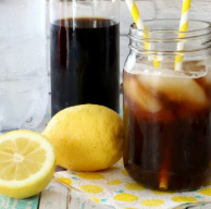 Ice Coffee Lemon Tonic with Cafflano Coffee Maker