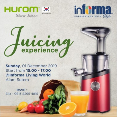 Hurom Juicing Experience at Informa Living World Alam Sutera