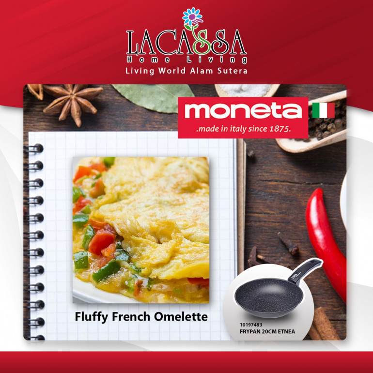 Fluffy French Omelette, Menu Sarapan ala Moneta