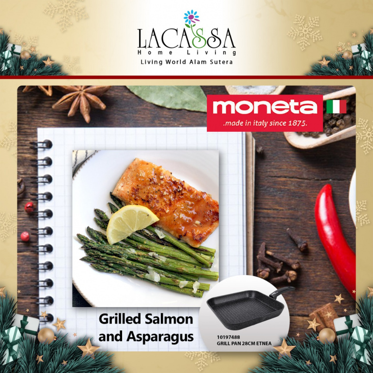 Lezatnya Grilled Salmon Aspargus ala Moneta