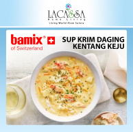Nikmatnya Sup Krim Daging Kentang Keju ala Bamix