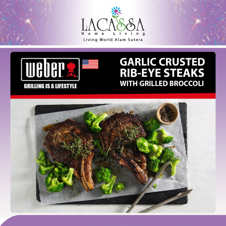 Garlic Crusted Rib-Eye Steak, Senikmat Steak ala Restoran